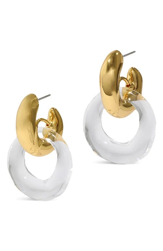 Alexis Bittar Luminous Lucite Door Knocker Hoop Earrings in Clear at Nordstrom