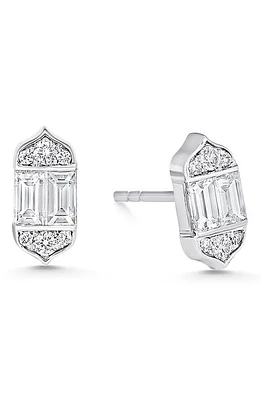 Sara Weinstock Taj Diamond Stud Earrings in 18K Wg at Nordstrom