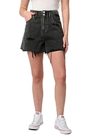 BLANKNYC Ripped High Waist Cutoff Denim Shorts Night Patrol at Nordstrom,