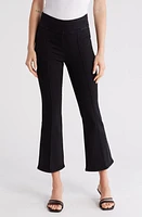 FRAME Jet Set Pintuck Crop Mini Bootcut Pull-On Jeans Sheen Noir at Nordstrom,