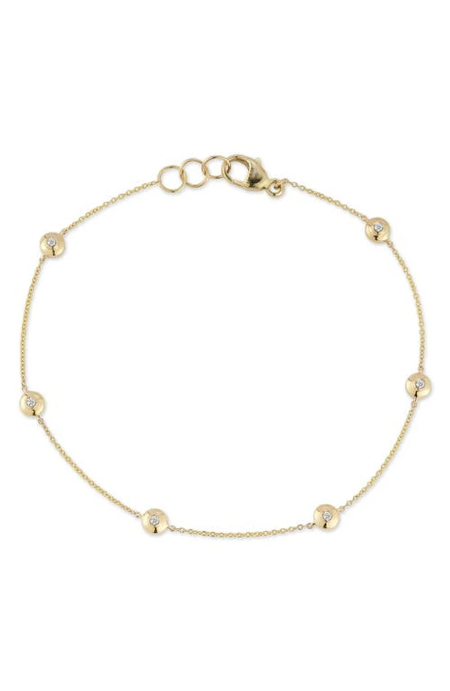 Dana Rebecca Designs Lulu Jack Diamond Bezel Station Bracelet in Yellow Gold at Nordstrom