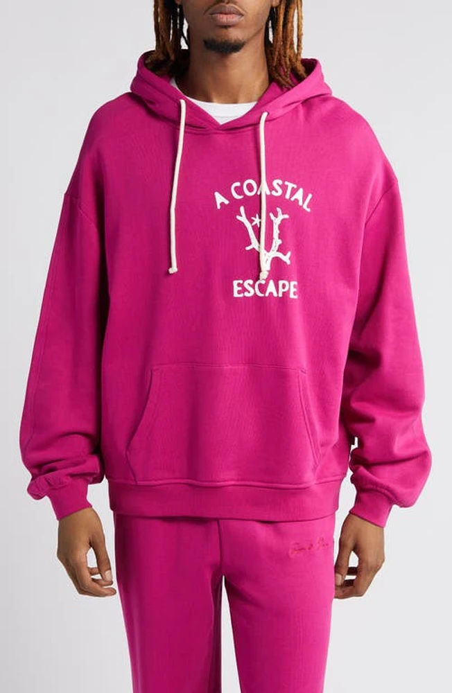 KROST Coastal Escape Cotton Graphic Hoodie Cactus Flower at Nordstrom,