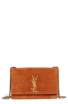 Saint Laurent Kate Suede Shoulder Bag in Camel at Nordstrom