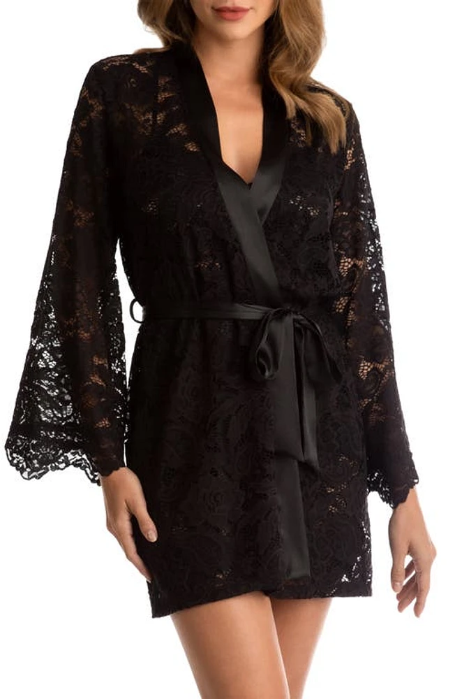 Bloom by Jonquil Roman Lace Robe Black at Nordstrom,