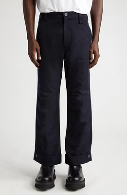 Simone Rocha Workwear Twill Trousers Navy at Nordstrom,