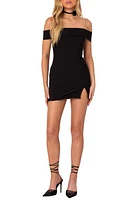 EDIKTED Effie Off the Shoulder Minidress Black at Nordstrom,