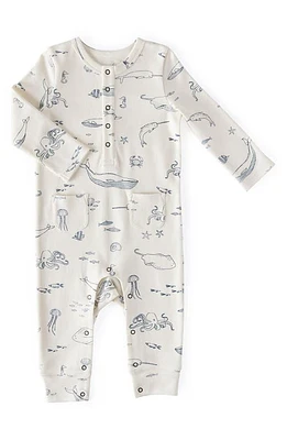 Pehr Life Aquatic Organic Cotton Romper at Nordstrom