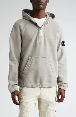 Stone Island Felpa Half Zip Hoodie Dust at Nordstrom,