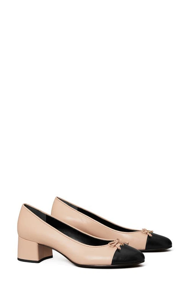 Tory Burch Cap Toe Pump Rose Pink/Perfect Black at Nordstrom,