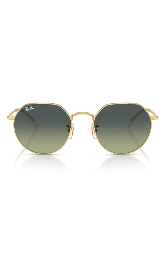 Ray-Ban Jack 55mm Irregular Sunglasses in Gold Flash at Nordstrom