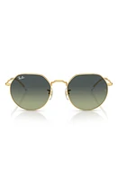 Ray-Ban Jack 55mm Irregular Sunglasses in Gold Flash at Nordstrom