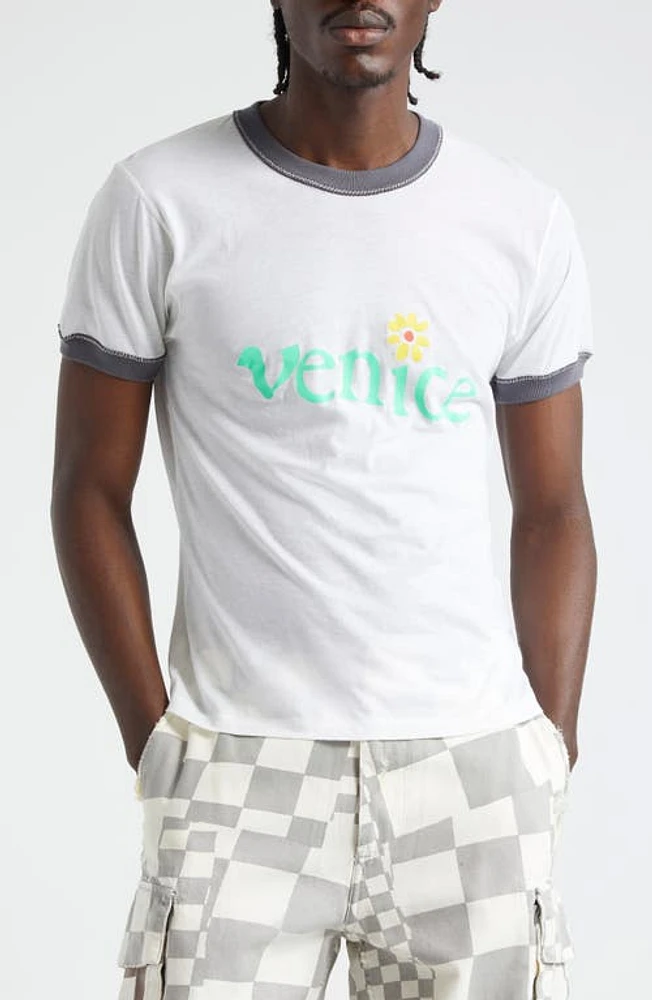 ERL Venice Ringer Graphic T-Shirt White at Nordstrom,