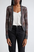 Missoni Sparkle Open Crop Cardigan in Grey Multi at Nordstrom, Size Large