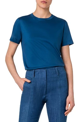 Akris Crewneck T-Shirt Medium Denim at Nordstrom,