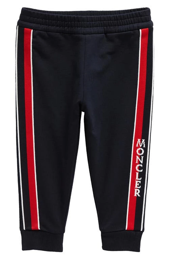 Moncler Kids' Logo Stripe Joggers Navy at Nordstrom,