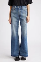 Acne Studios 2022 Organic Cotton Denim Wide Leg Jeans Mid Blue at Nordstrom,