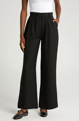 Rolla's Chloe Pleat Linen Blend Pants at Nordstrom,