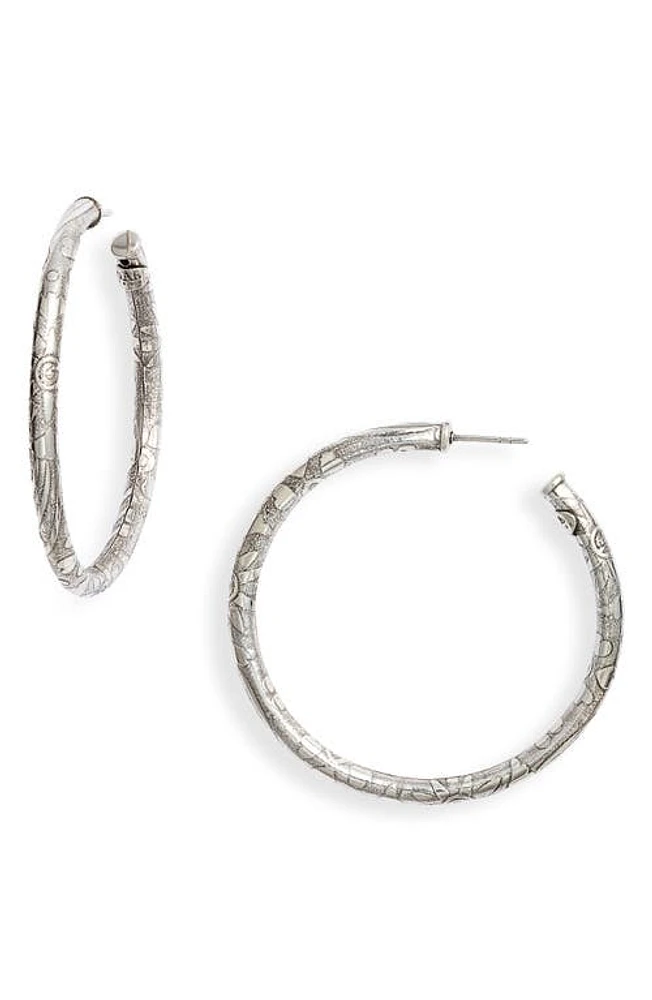 Gas Bijoux Small Maori Hoop Earrings in Silver at Nordstrom