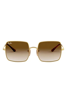 Ray-Ban 54mm Gradient Square Sunglasses in Gold /Brown Gradient at Nordstrom