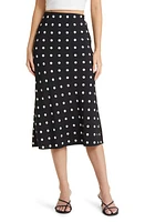 Madewell The Layton Midi Slip Skirt True Black at Nordstrom,