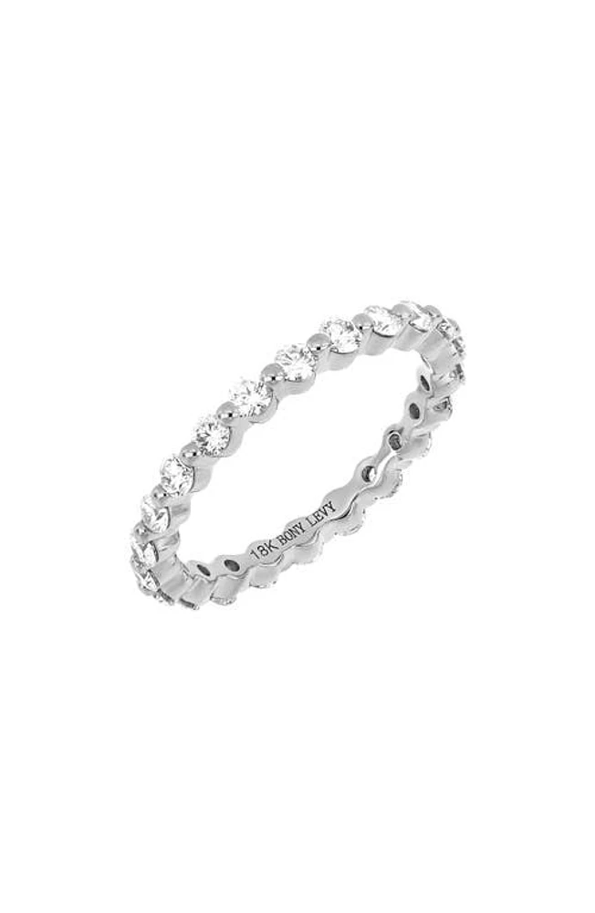 Bony Levy Liora Diamond Eternity Ring in 18K White Gold at Nordstrom, Size 7.5