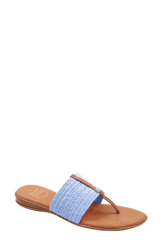 André Assous Nice Featherweight Woven Flip Flop Sky Blue at Nordstrom,