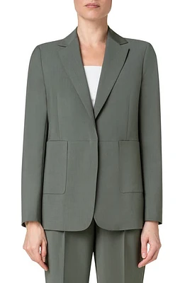 Akris punto Cool Stretch Wool Blazer 058 Olive at