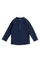 Petit Lem Kids' Long Sleeve Rib Rashguard Nav Navy at Nordstrom,