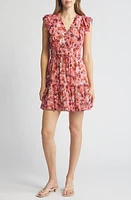 PAIGE Muriel Floral Print Silk Minidress Bissou Multi at Nordstrom,