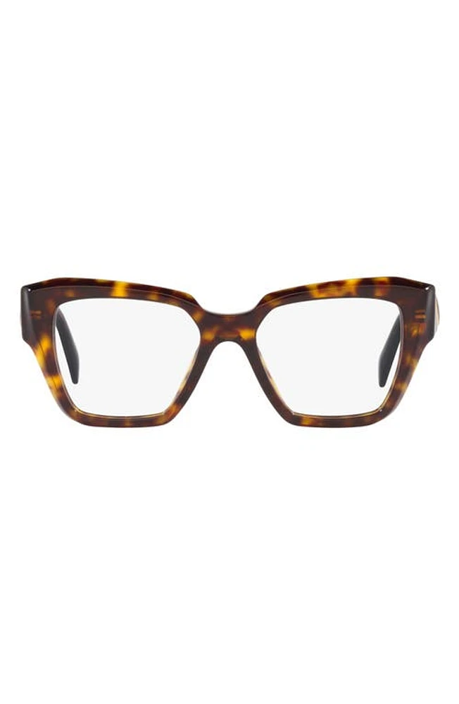 Prada 51mm Square Optical Glasses in Tortoise at Nordstrom