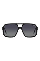 Carrera Eyewear Victory 60mm Gradient Polarized Aviator Sunglasses in Black/Gray Sf Polar at Nordstrom