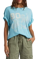 Roxy Hibiscus Collegiate Oversize Cotton Graphic T-Shirt Maui Blue at Nordstrom,