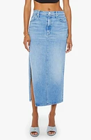 MOTHER The Split Second Denim Midi Skirt Mediterranean Muse at Nordstrom,