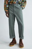 BEAMS Mil Herringbone Stripe Pants Sage 66 at Nordstrom,