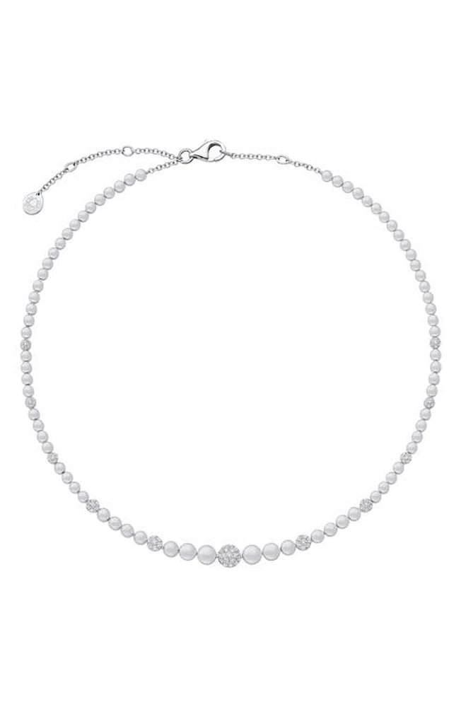 Sara Weinstock Isadora Cali Bead & Diamond Choker Necklace in White Gold at Nordstrom