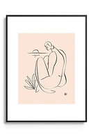 Deny Designs Summer Lines Framed Art Print in Black Tones at Nordstrom