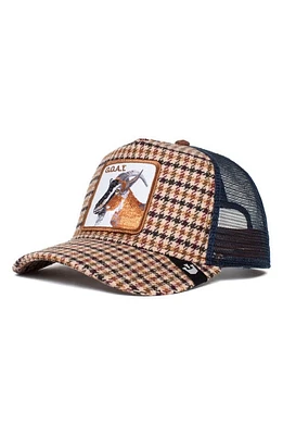 Goorin Bros. Good Kid Goat Patch Check Trucker Hat in Cream at Nordstrom