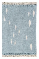 Lorena Canals Ocean Shore Washable Recycled Cotton Blend Rug in Blue at Nordstrom