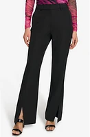 DKNY Split Hem Flare Leg Stretch Twill Pants at Nordstrom,