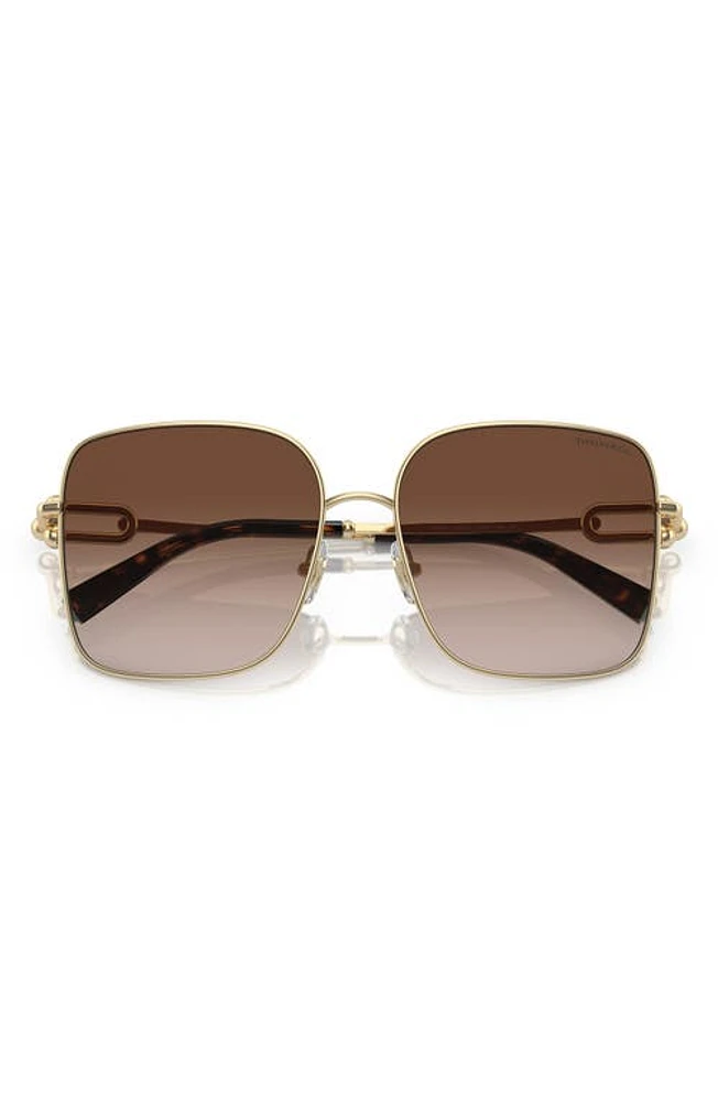 Tiffany & Co. 58mm Gradient Square Sunglasses in Pale Gold at Nordstrom