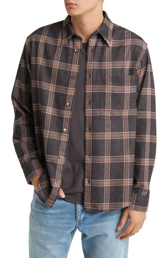 NN07 Quinn 5988 Plaid Long Sleeve Button-Up Shirt Antracite Mel. at Nordstrom,