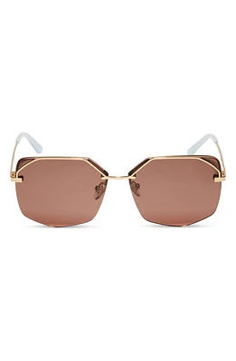 DIFF Bree 62mm Square Sunglasses in Gold/Brown at Nordstrom