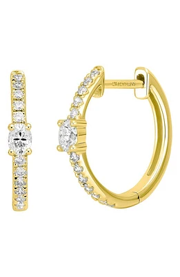 Bony Levy Linea Diamond Huggie Hoop Earrings in 18K Yellow Gold at Nordstrom