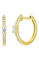 Bony Levy Linea Diamond Huggie Hoop Earrings in 18K Yellow Gold at Nordstrom