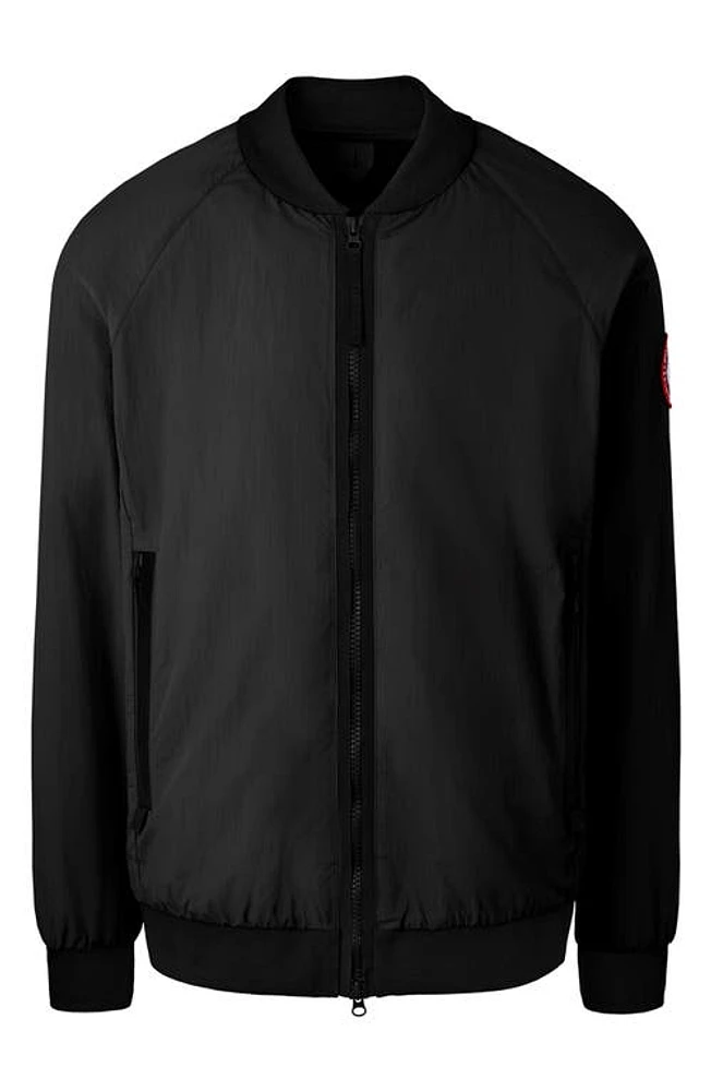 Canada Goose Faber Recycled Nylon Bomber Jacket Black - Noir at Nordstrom,