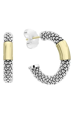 LAGOS 18k Gold Bar Caviar Hoop Earrings in Silver at Nordstrom