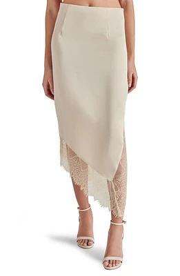 Steve Madden Carrie Anne Satin & Lace Skirt Oatmeal at Nordstrom,