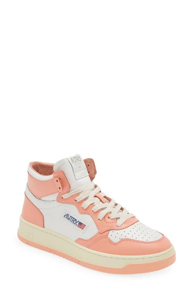 AUTRY Medalist Mid Sneaker White/Sashimi at Nordstrom,