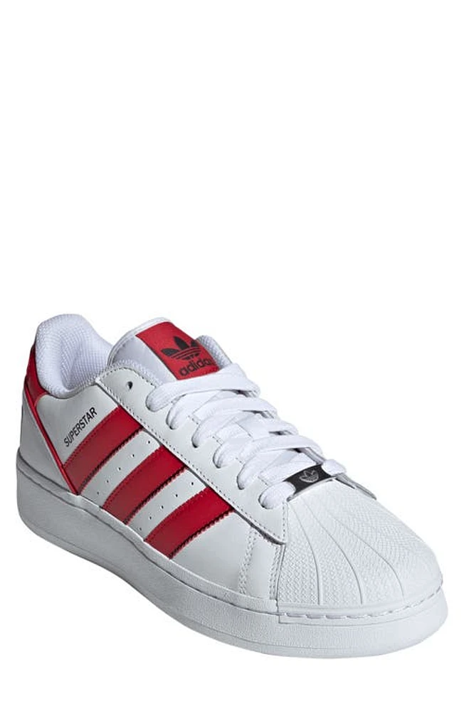 adidas Superstar XLG Sneaker in White/Better Scarlet/Black at Nordstrom, Size 9.5