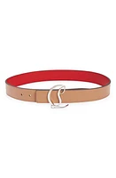 Christian Louboutin Logo Buckle Leather Belt at Nordstrom,